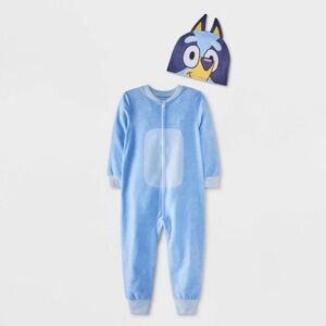 Bluey Pajama blanket sleeper size 18 months with hat
